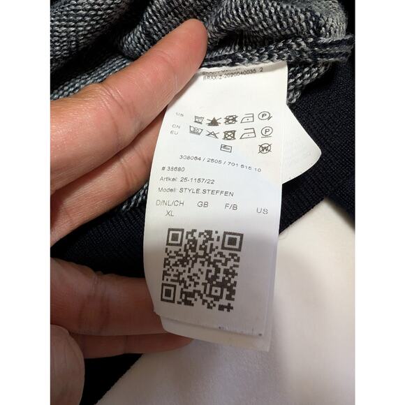 Brax Feel Good Steffen Quarter Zip Pullover Sweater Wool Blend Gray Long-Sleeve - Picture 4 of 7